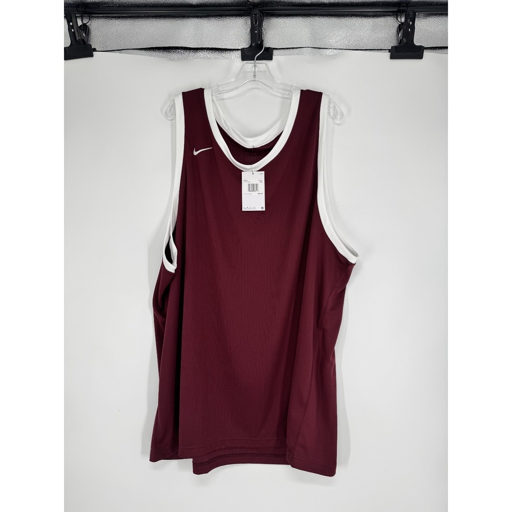 Nike Crossover Basketball Jersey Mens 4XL Dri Fit Tank Top DC2322-670 Maroon